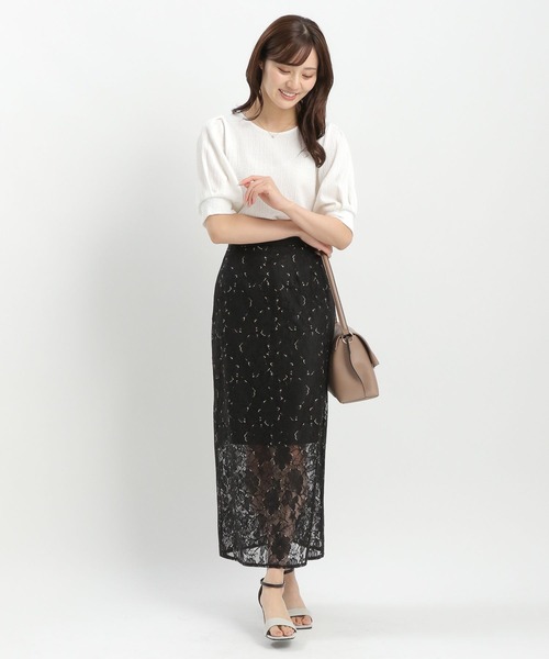 Andemiu(アンデミュウ)の「バックジップソデタックカットソー575210(Tシャツ/カットソー・レディース・ブルー/ホワイト/ブラック・FREE)」の10枚目の写真