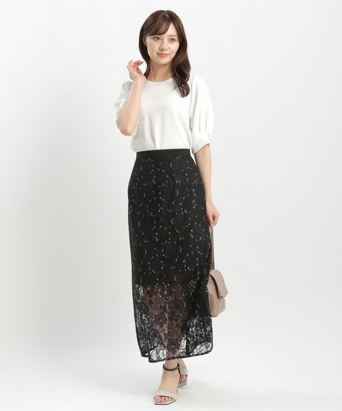 Andemiu(アンデミュウ)の「バックジップソデタックカットソー575210(Tシャツ/カットソー・レディース・ブルー/ホワイト/ブラック・FREE)」の11枚目の写真