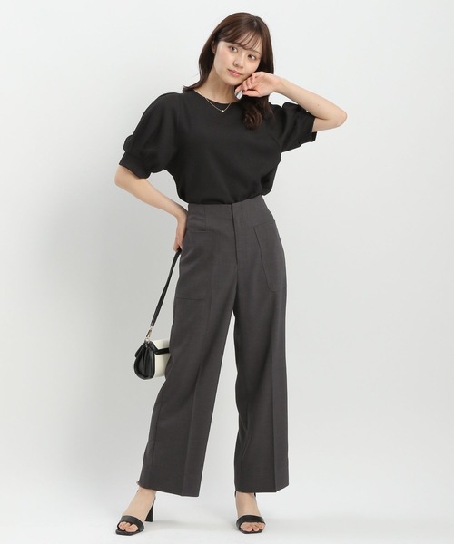 Andemiu(アンデミュウ)の「バックジップソデタックカットソー575210(Tシャツ/カットソー・レディース・ブルー/ホワイト/ブラック・FREE)」の13枚目の写真