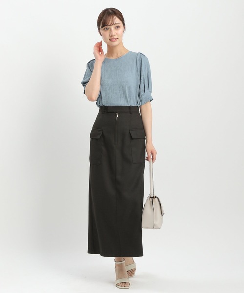 Andemiu(アンデミュウ)の「バックジップソデタックカットソー575210(Tシャツ/カットソー・レディース・ブルー/ホワイト/ブラック・FREE)」の15枚目の写真