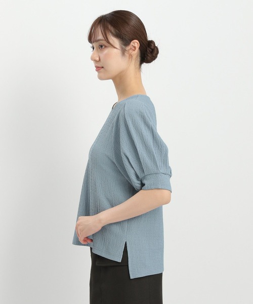 Andemiu(アンデミュウ)の「バックジップソデタックカットソー575210(Tシャツ/カットソー・レディース・ブルー/ホワイト/ブラック・FREE)」の19枚目の写真