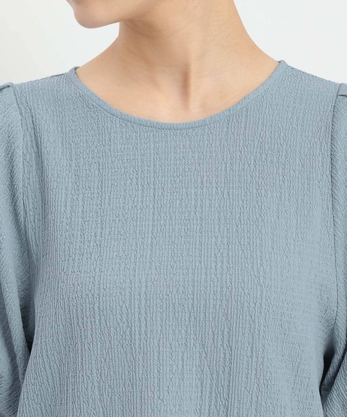 Andemiu(アンデミュウ)の「バックジップソデタックカットソー575210(Tシャツ/カットソー・レディース・ブルー/ホワイト/ブラック・FREE)」の21枚目の写真