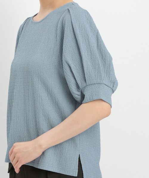 Andemiu(アンデミュウ)の「バックジップソデタックカットソー575210(Tシャツ/カットソー・レディース・ブルー/ホワイト/ブラック・FREE)」の22枚目の写真