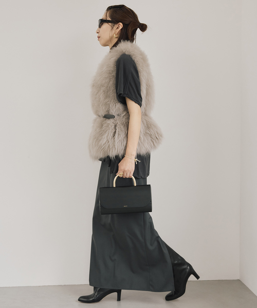 VERMEIL par ienaファーベスト ミディ丈 Cashmere Fur gilet（ベスト）｜VERMEIL par iena（ヴェルメイユ