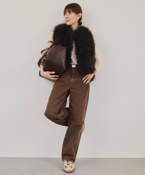 VERMEIL par ienaファーベスト ミディ丈 Cashmere Fur gilet（ベスト）｜VERMEIL par iena（ヴェルメイユ