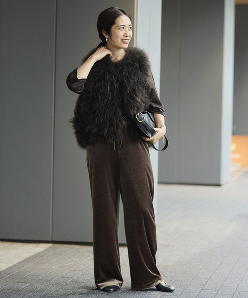 VERMEIL per IENA カシミアファーロングジレ VERMEIL per IENA