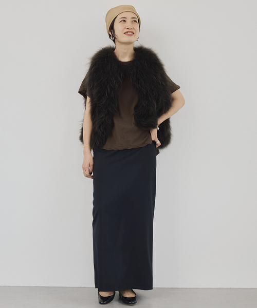 VERMEIL par iena(ヴェルメイユパーイエナ)の「Cashmere Fur gilet(ベスト・レディース・チャコールグレー/ブラウン・FREE)」の21枚目の写真
