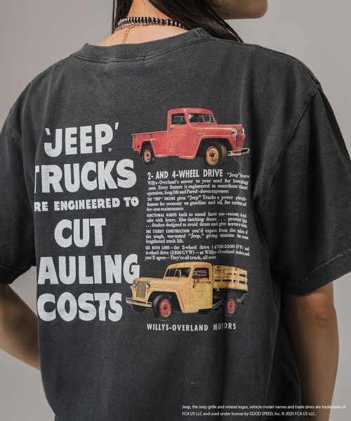 JOINT WORKS(ジョイントワークス)の「GOOD ROCK SPEED/グッドロックスピード ジープTシャツ2(Tシャツ/カットソー・レディース・チャコールグレー・SMALL)」の6枚目の写真