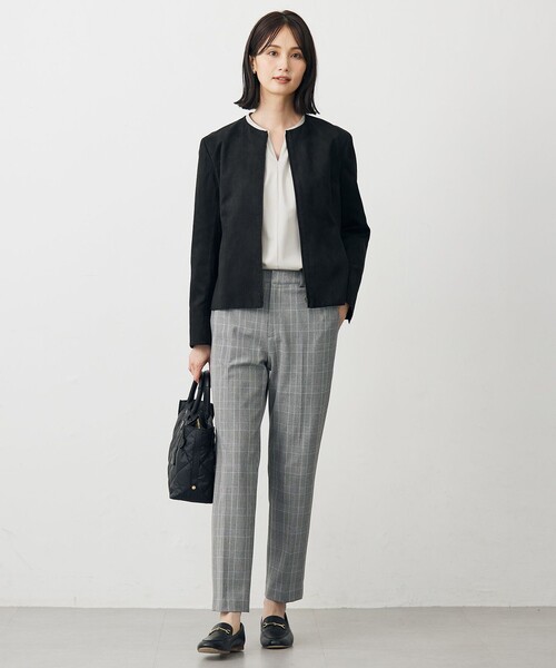 J.PRESS Ladies(J.プレス レディス)の「ライトマイクロスエード ブルゾン(ブルゾン・レディース・ベージュ系/ブラウン系/ブラック系・S/XS)」の9枚目の写真