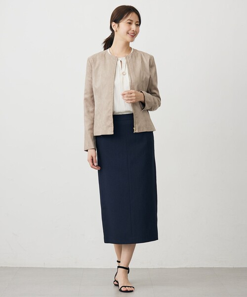 J.PRESS Ladies(J.プレス レディス)の「ライトマイクロスエード ブルゾン(ブルゾン・レディース・ベージュ系/ブラウン系/ブラック系・S/XS)」の11枚目の写真