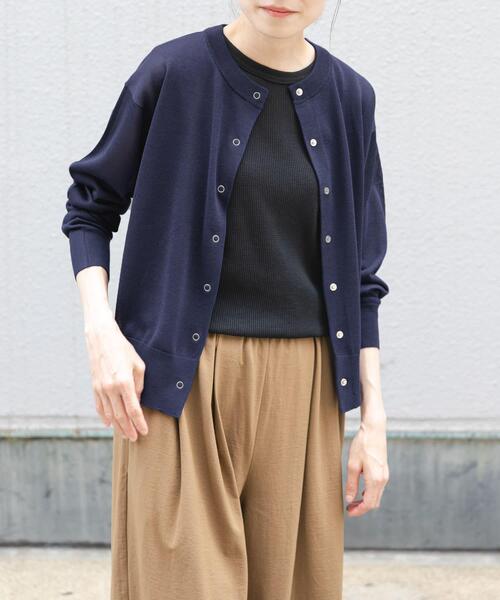 FORK&SPOON（フォークアンドスプーン）の「FORK&SPOON　LEVITAニットカーディガン（カーディガン/ボレロ・レディース・オフホワイト/グリーン/ネイビー・1）」の16枚目の写真