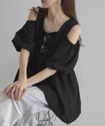 【ZOZO限定】ショルダーオープンペプラムブラウス