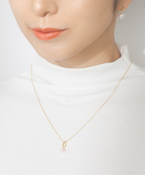 4°Cネックレス　K18PG アコヤパール ダイヤモンド セール】K18 アコヤパール ダイヤモンド ネックレス（ネックレス