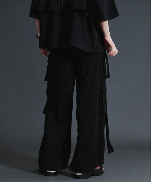 Ellno Loset（エルノロゼット）の「ダブルカーゴポケットコードツキパンツ【セットアップ対応】（カーゴパンツ・メンズ・ブルーグレー/ブラック・SMALL/MEDIUM/LARGE/X-SMALL）」の7枚目の写真