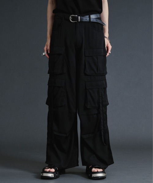 Ellno Loset（エルノロゼット）の「ダブルカーゴポケットコードツキパンツ【セットアップ対応】（カーゴパンツ・メンズ・ブルーグレー/ブラック・SMALL/MEDIUM/LARGE/X-SMALL）」の11枚目の写真
