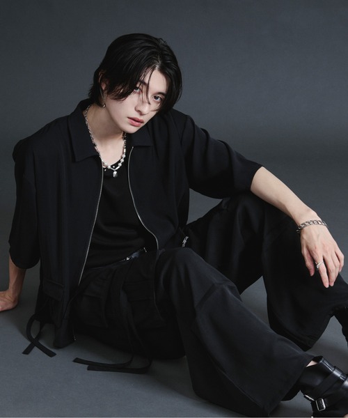 Ellno Loset（エルノロゼット）の「ダブルカーゴポケットコードツキパンツ【セットアップ対応】（カーゴパンツ・メンズ・ブルーグレー/ブラック・SMALL/MEDIUM/LARGE/X-SMALL）」の14枚目の写真