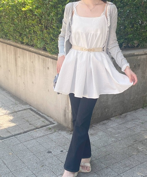 frunco（フランコ）の「ジャガードAラインチュニック（チュニック・レディース・ホワイト/ピンク/ブラック・FREE）」の10枚目の写真