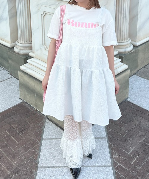 frunco（フランコ）の「ジャガードAラインチュニック（チュニック・レディース・ホワイト/ピンク/ブラック・FREE）」の12枚目の写真