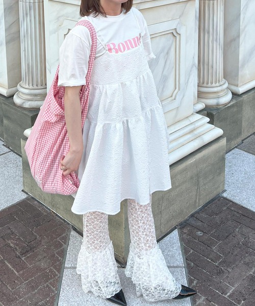 frunco（フランコ）の「ジャガードAラインチュニック（チュニック・レディース・ホワイト/ピンク/ブラック・FREE）」の13枚目の写真