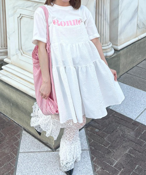 frunco（フランコ）の「ジャガードAラインチュニック（チュニック・レディース・ホワイト/ピンク/ブラック・FREE）」の14枚目の写真