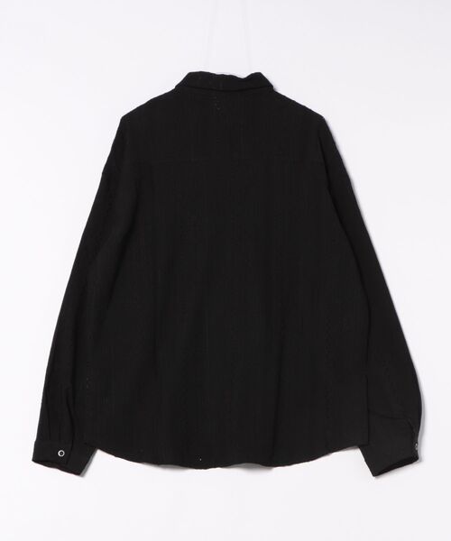 WARAIJOGO(ワライジョウゴ)の「【WARAIJOGO】ビッグシルエット レースシャツ/シアーシャツ(NEZ)(シャツ/ブラウス・メンズ・ブラック/ホワイト・FREE)」の3枚目の写真