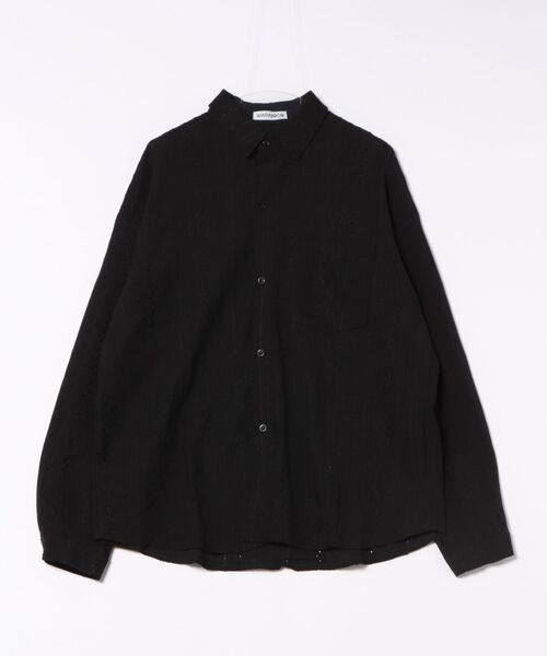WARAIJOGO(ワライジョウゴ)の「【WARAIJOGO】ビッグシルエット レースシャツ/シアーシャツ(NEZ)(シャツ/ブラウス・メンズ・ブラック/ホワイト・FREE)」の15枚目の写真