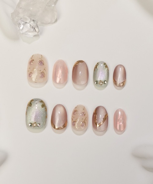 セール】3D水光マットマグネットミラーアレンジスリボントーンシンプル