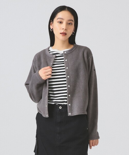 Ray BEAMS（レイビームス）の「ORCIVAL / フリース クルーネック カーディガン（カーディガン/ボレロ・レディース・サックスブルー/グレー/ピンク/ベージュ・2）」の8枚目の写真