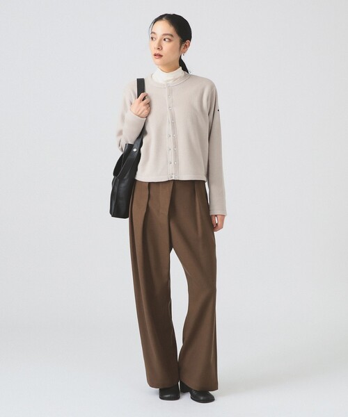 Ray BEAMS（レイビームス）の「ORCIVAL / フリース クルーネック カーディガン（カーディガン/ボレロ・レディース・サックスブルー/グレー/ピンク/ベージュ・2）」の9枚目の写真