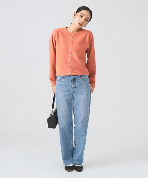 Ray BEAMS（レイビームス）の「ORCIVAL / フリース クルーネック カーディガン（カーディガン/ボレロ・レディース・サックスブルー/グレー/ピンク/ベージュ・2）」の13枚目の写真