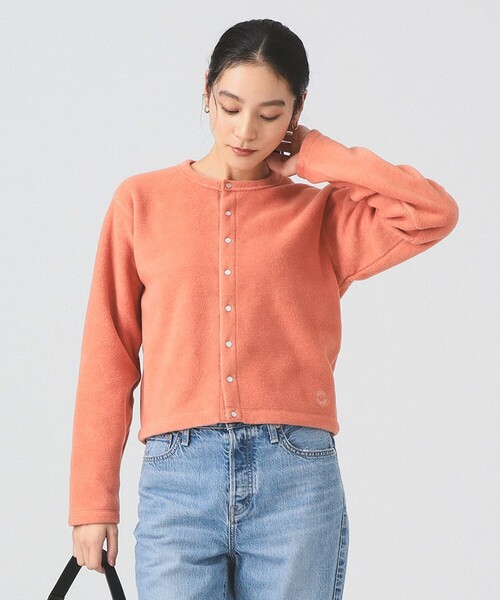 Ray BEAMS（レイビームス）の「ORCIVAL / フリース クルーネック カーディガン（カーディガン/ボレロ・レディース・サックスブルー/グレー/ピンク/ベージュ・2）」の16枚目の写真