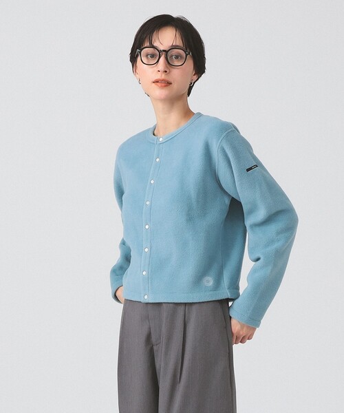 Ray BEAMS（レイビームス）の「ORCIVAL / フリース クルーネック カーディガン（カーディガン/ボレロ・レディース・サックスブルー/グレー/ピンク/ベージュ・2）」の19枚目の写真