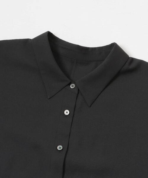 URBAN RESEARCH（アーバンリサーチ）の「ハーフスリーブシアーワイドシャツ（シャツ/ブラウス・レディース・ブラック/オフホワイト/ブラウン・FREE）」の4枚目の写真