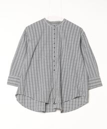 chambre de charme - Malle rip stop モノグラムブラウス NO.005 Malle（マル）の「△Malle cottonモノグラム刺繍ブラウス NO.014