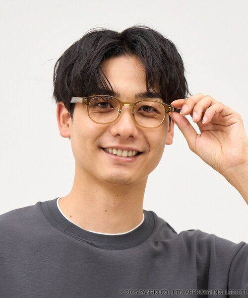 zoff はぴだんぶい　あひるのペックル　眼鏡　度あり　曇り止めレンズ はぴだんぶいコラボ】ウェリントン型メガネ/あひるのペックル/Zoff