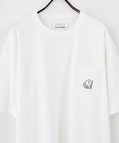 NORDISK（ノルディスク）の「[NORDISK/ノルディスク] 別注 ワンポイント刺繍 ポケットTシャツ（Tシャツ/カットソー・レディース・チャコールグレー/ホワイト/ブラック・48/46/44/50）」の19枚目の写真