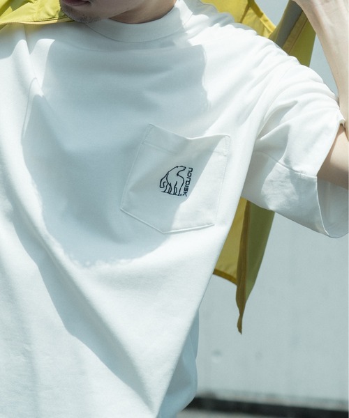 NORDISK（ノルディスク）の「[NORDISK/ノルディスク] 別注 ワンポイント刺繍 ポケットTシャツ（Tシャツ/カットソー・レディース・チャコールグレー/ホワイト/ブラック・48/46/44/50）」の7枚目の写真