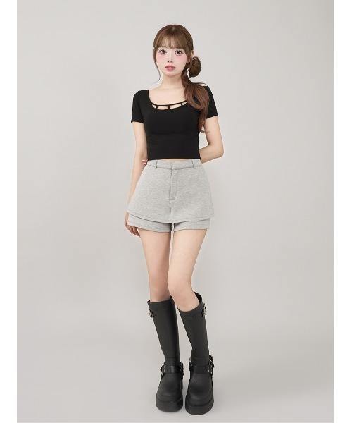 新品タグ付き ダーリッチ バインダーコンパクトTシャツ ブラック バインダーコンパクトTシャツ（Tシャツ/カットソー）｜Darich