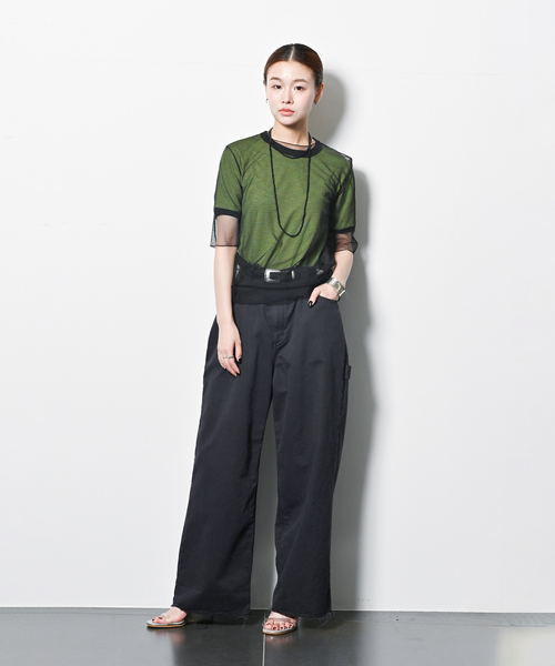 CITY SHOP メッシュトップス ブラック MESH Tシャツ（Tシャツ/カットソー）｜CITYSHOP（シティー