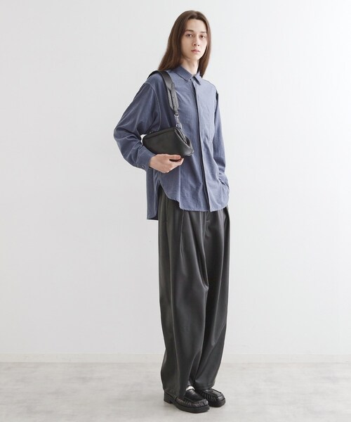 tk.TAKEO KIKUCHI（ティーケータケオキクチ）の「GAMAGUCHIショルダーバッグ（ショルダーバッグ・メンズ・ブラック/ボルドー・00）」の5枚目の写真