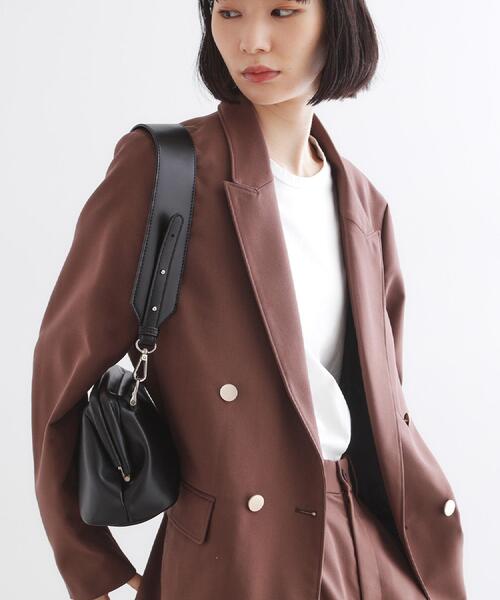 tk.TAKEO KIKUCHI（ティーケータケオキクチ）の「GAMAGUCHIショルダーバッグ（ショルダーバッグ・メンズ・ブラック/ボルドー・00）」の6枚目の写真