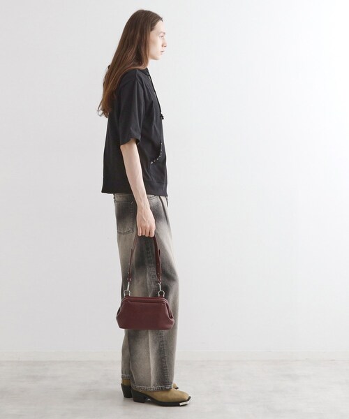 tk.TAKEO KIKUCHI（ティーケータケオキクチ）の「GAMAGUCHIショルダーバッグ（ショルダーバッグ・メンズ・ブラック/ボルドー・00）」の9枚目の写真