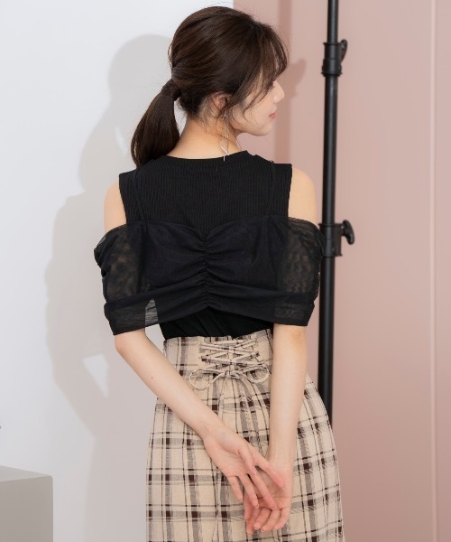 WILLSELECTION（ウィルセレクション）の「リボンレイヤードカットトップス（Tシャツ/カットソー・レディース・ブラック/ピンク/オフホワイト・FREE）」の21枚目の写真