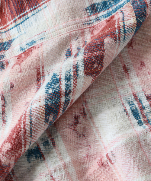 Journal Standard TRISECT（トライセクト）の「TRISECT2 / ネル ファット クラッシュ チェック シャツ（シャツ/ブラウス・メンズ・ベージュ/ブルー系その他/レッド・SMALL/MEDIUM/LARGE）」の10枚目の写真