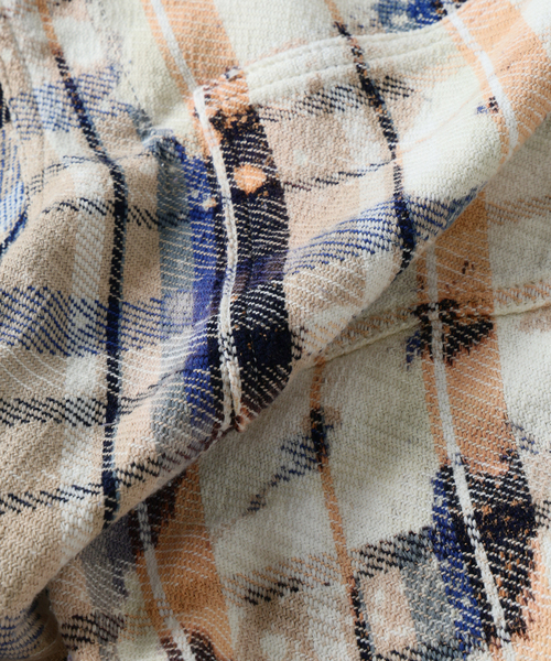 Journal Standard TRISECT（トライセクト）の「TRISECT2 / ネル ファット クラッシュ チェック シャツ（シャツ/ブラウス・メンズ・ベージュ/ブルー系その他/レッド・SMALL/MEDIUM/LARGE）」の11枚目の写真