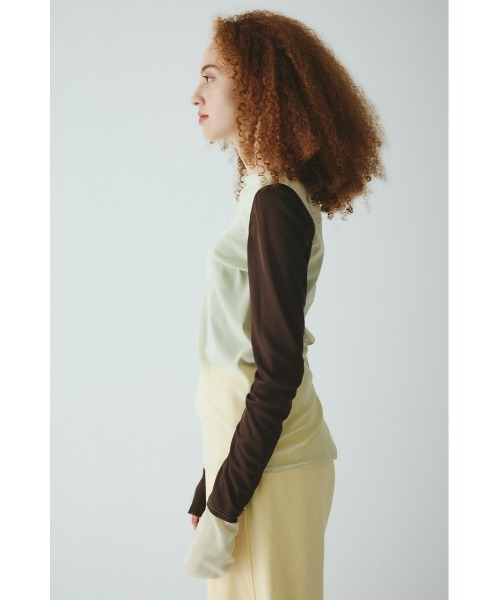HeRIN.CYE クルーネックメッシュインナートップス　トップス　Tシャツ Crew neck mesh inner tops クルーネックメッシュインナー