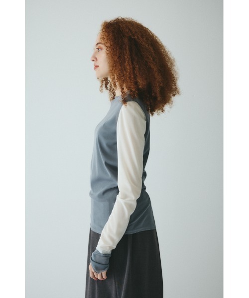 Crew neck mesh inner tops クルーネックメッシュインナー