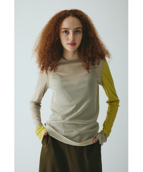 Crew neck mesh inner tops クルーネックメッシュインナー