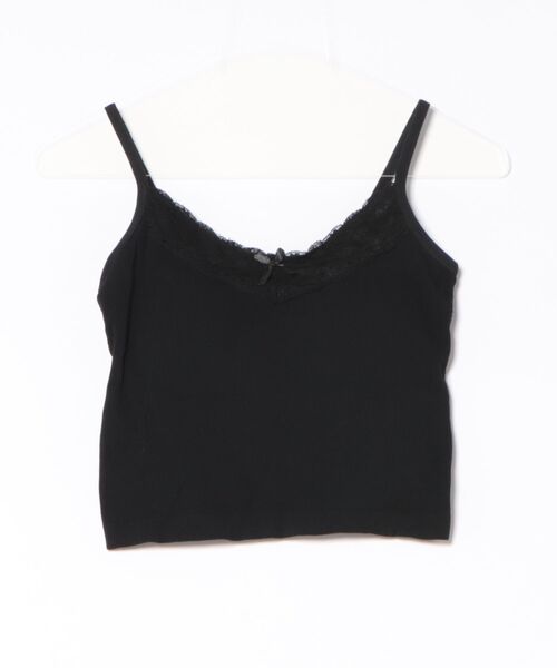 CERCA（チェルカ）の「[NARULA/ナルラ]カップ付き レーストリム リボンキャミソール(CZ)（キャミソール・レディース・グレー/ブラック・FREE）」の2枚目の写真