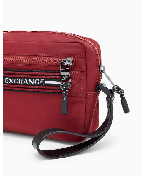 ARMANI EXCHANGE(アルマーニエクスチェンジ)の「【A|X アルマーニ エクスチェンジ】ロゴハンドル ポーチ/セカンドバッグ(ポーチ・メンズ・レッド・FREE)」の5枚目の写真